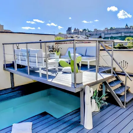 La Maison Blanche 5*, Piscine & Vue Cite Medievale Carcassonne