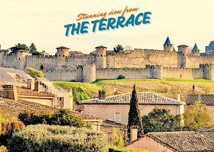 La Maison Blanche 5*, Piscine & Vue Cite Medievale Carcassonne